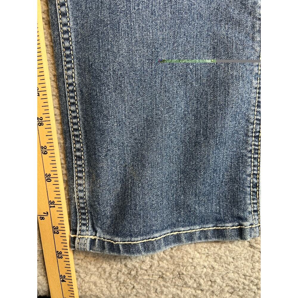Ariat Jeans Womens 29L Blue Rebar Mid Rise Straight Leg Cargo Medium Wash Denim - Picture 13 of 15